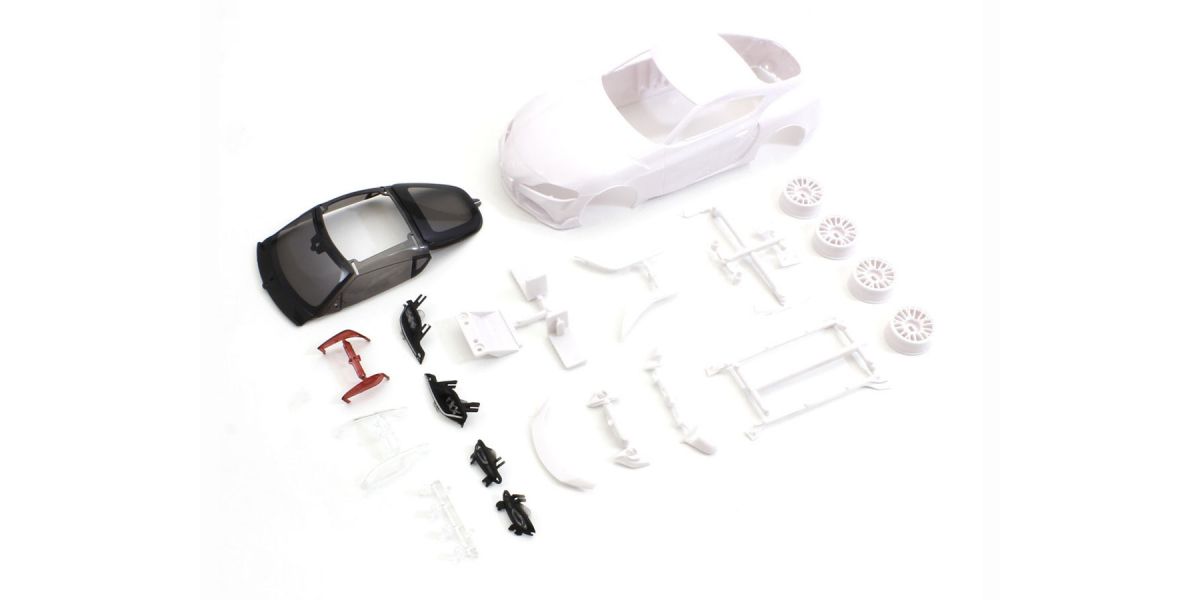 KYOSHO K.MZN207 - Bodyshell Toyota GR Supra TRD Mini-Z + 4WD Rims White Body