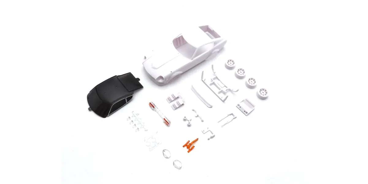 KYOSHO K.MZN228 - Bodyshell Nissan Fairlady 240Z-L Mini-Z + 4WD Rims White Body