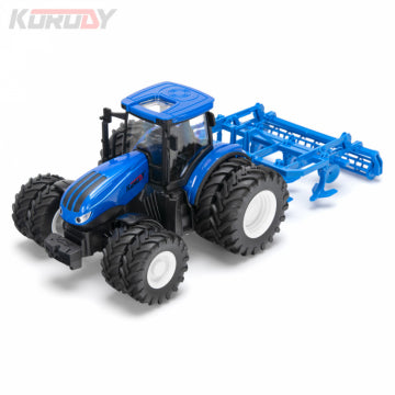 Fjernstyret traktor med jordplaner og tvillingehjul – Korody 1:24