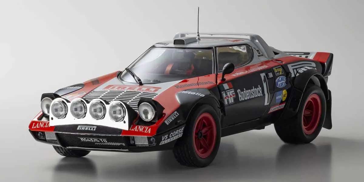 KYOSHO DIE CAST KS08130D - Kyosho 1:18 Lancia Stratos HF S.Munari Winner Monte Carlo1977 Nr.1