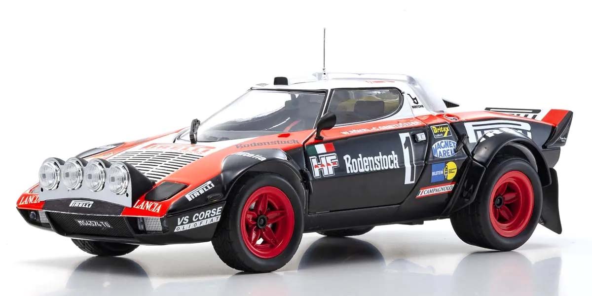 KYOSHO DIE CAST KS08130D - Kyosho 1:18 Lancia Stratos HF S.Munari Winner Monte Carlo1977 Nr.1