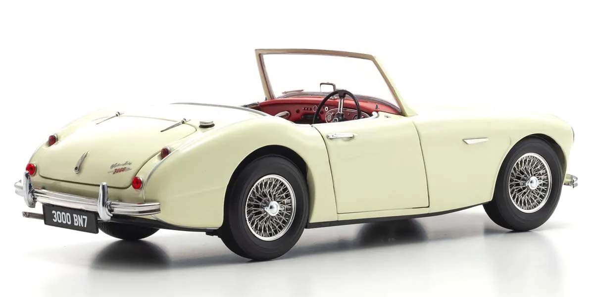 KYOSHO DIE CAST KS08149EW - Kyosho 1:18 Austin Healey 3000 BN7 English White