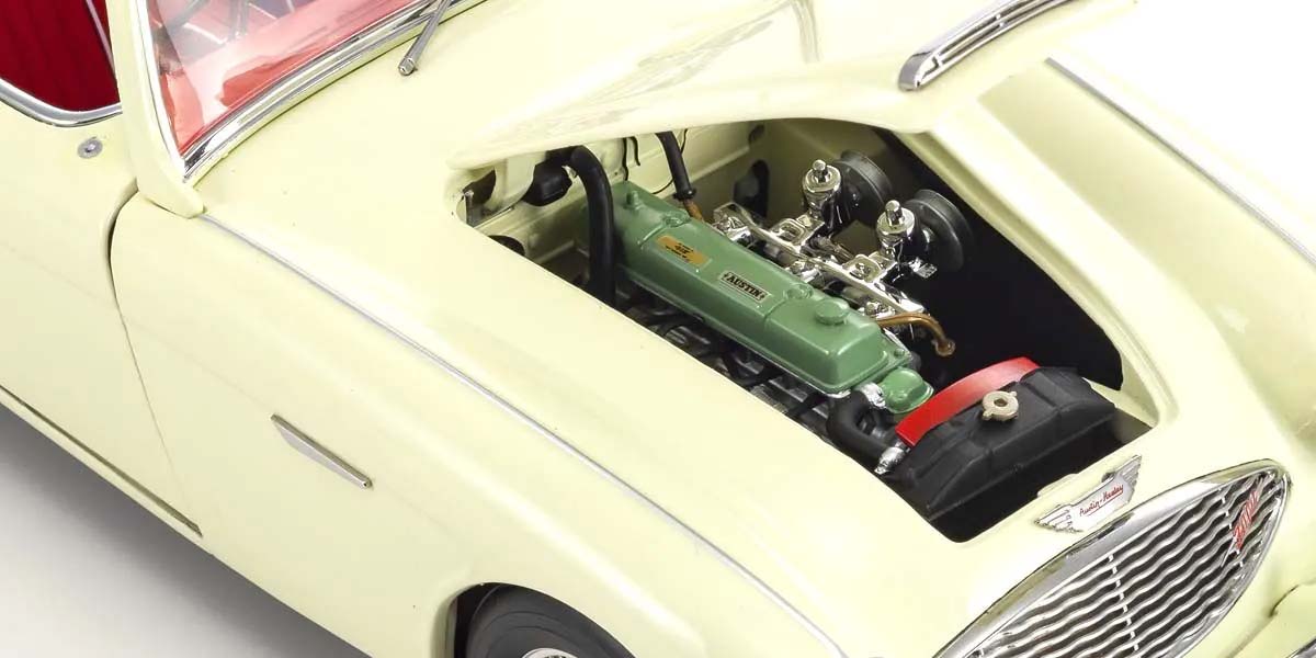 KYOSHO DIE CAST KS08149EW - Kyosho 1:18 Austin Healey 3000 BN7 English White