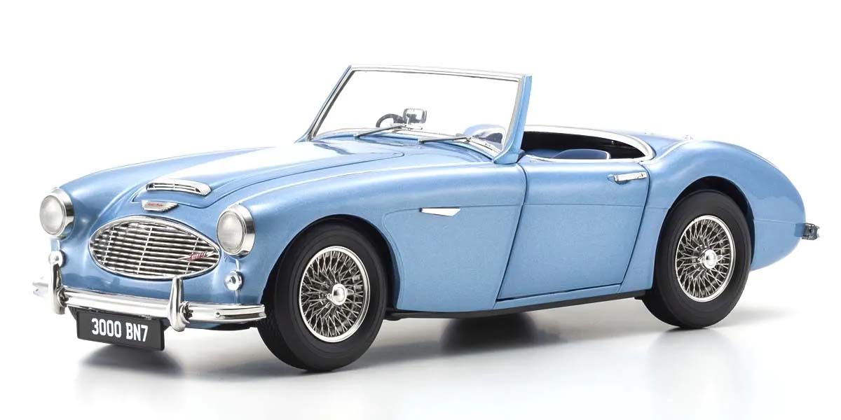 KYOSHO DIE CAST KS08149HBL - Kyosho 1:18 Austin Healey 3000 BN7 Healey Blue