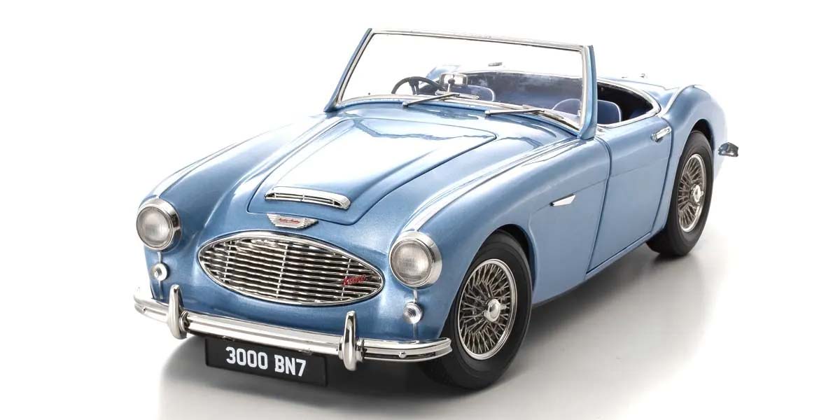 KYOSHO DIE CAST KS08149HBL - Kyosho 1:18 Austin Healey 3000 BN7 Healey Blue