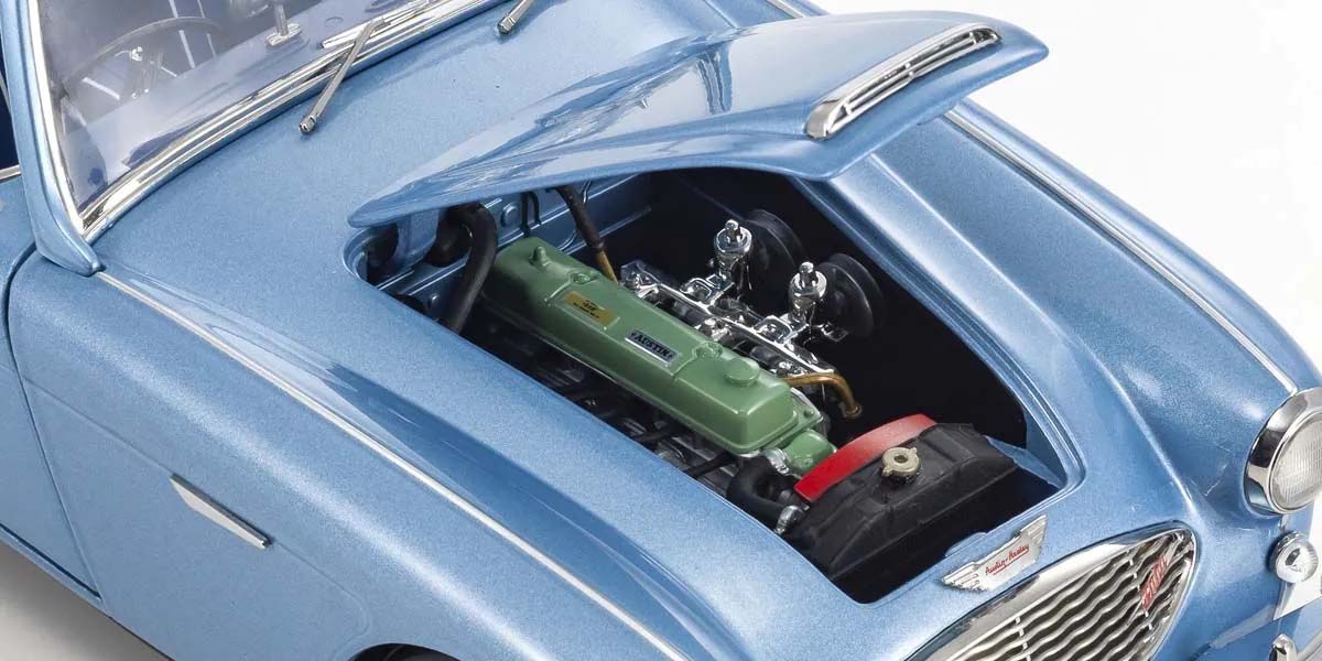 KYOSHO DIE CAST KS08149HBL - Kyosho 1:18 Austin Healey 3000 BN7 Healey Blue