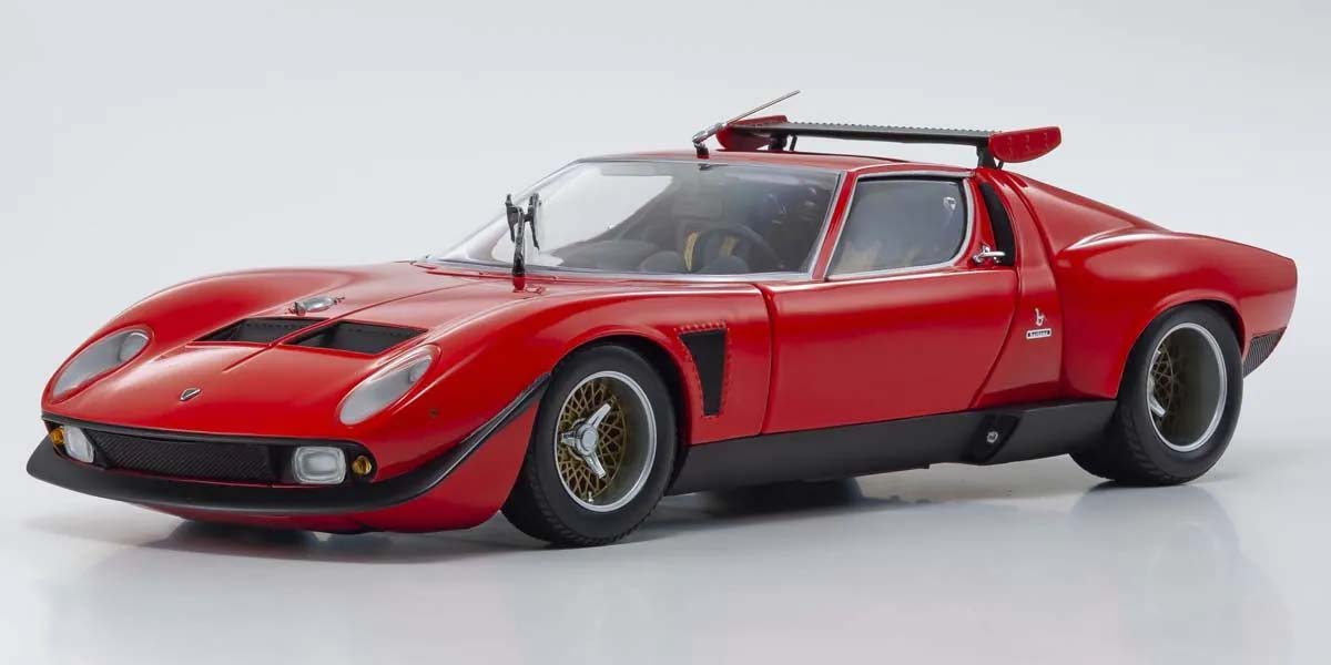 KYOSHO DIE CAST KS08319RBK - Kyosho 1:18 Lamborghini Miura SV 1970 Red-Black