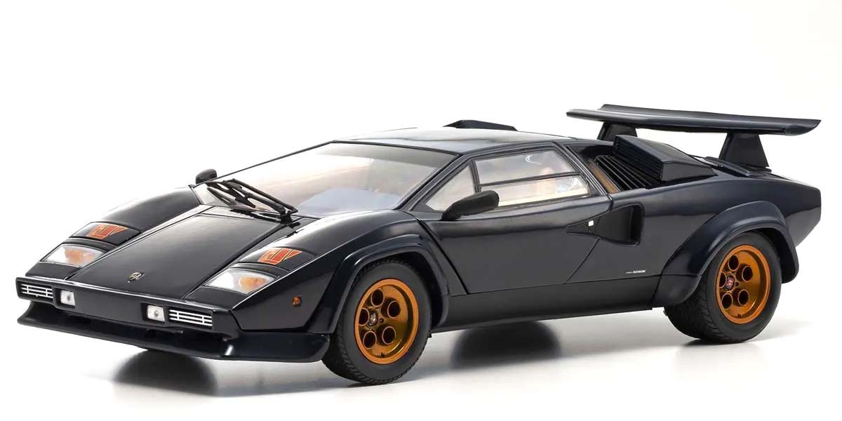 KYOSHO DIE CAST KS08320D - Kyosho 1:18 Lamborghini Countach LP500S Walter Wolf 1982 Dark Blue