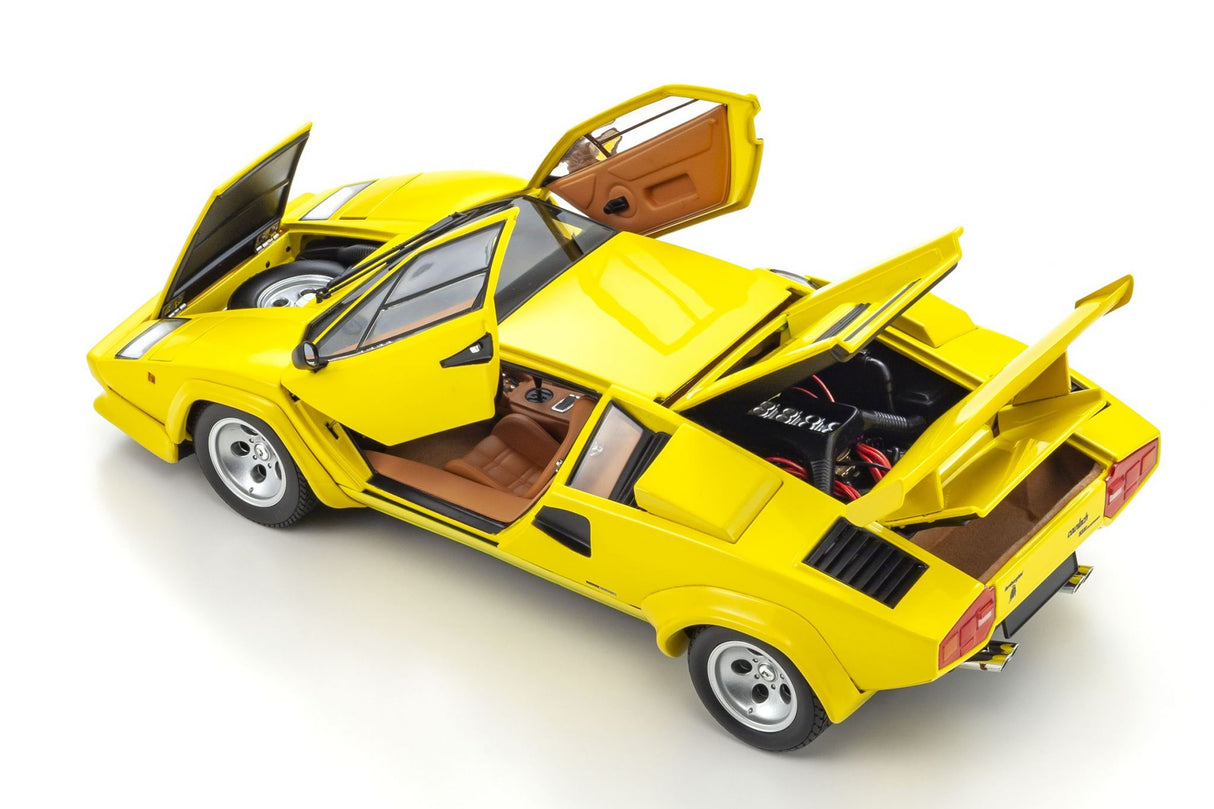 KYOSHO DIE CAST KS08320Y - Kyosho 1:18 Lamborghini Countach LP5000 Quattrovalvove Yellow