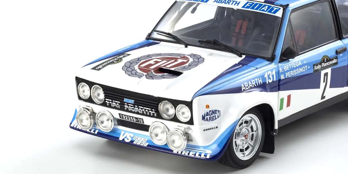 KYOSHO DIE CAST KS08376F - Kyosho 1:18 Fiat 131 Abarth A.Bettega Winner Piancavallo 1981 Nr.2