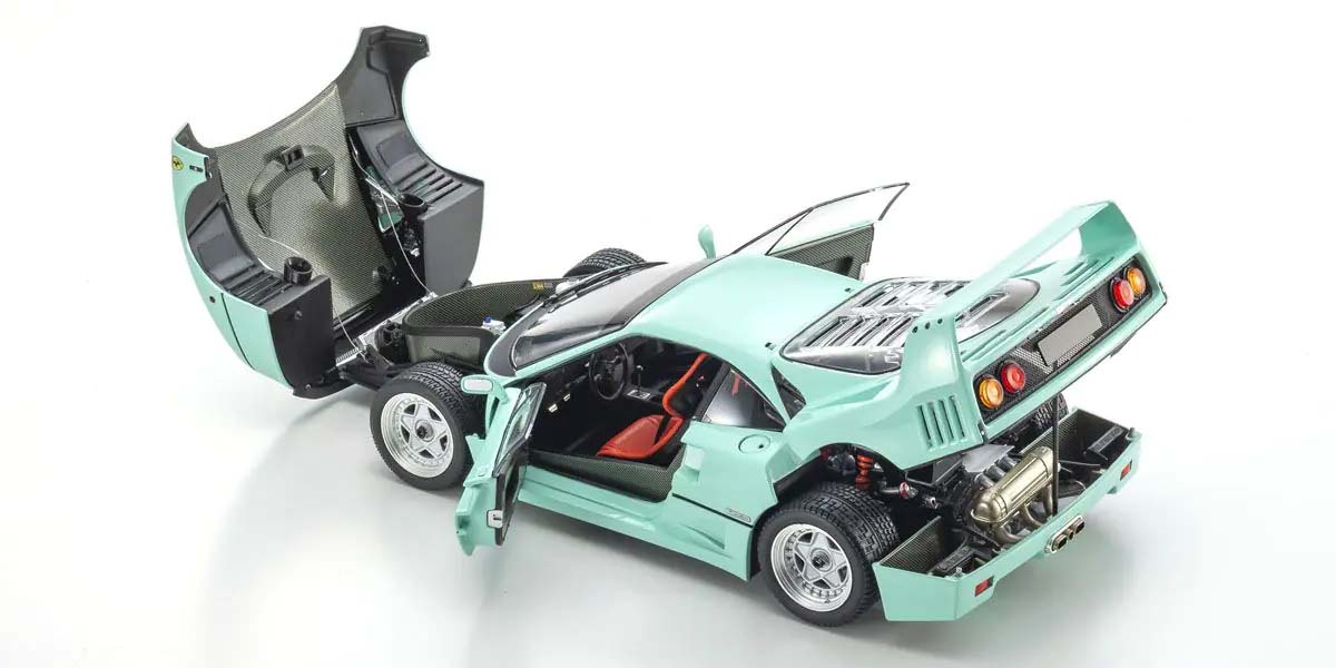 KYOSHO DIE CAST KS08416MG - Kyosho 1:18 Ferrari F40 Mint Green 1987 Die-Cast Collection