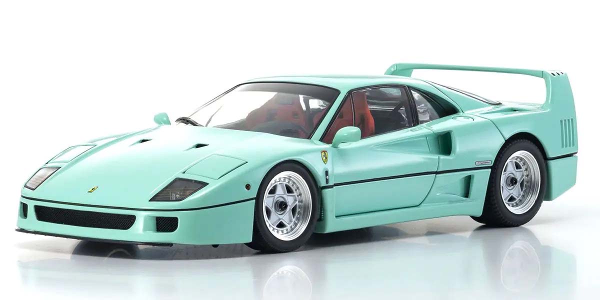 KYOSHO DIE CAST KS08416MG - Kyosho 1:18 Ferrari F40 Mint Green 1987 Die-Cast Collection