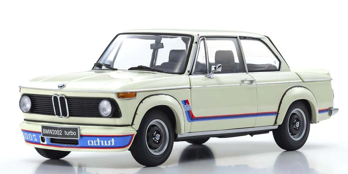 KYOSHO DIE CAST KS08544W - Kyosho 1:18 BMW 2002 Turbo 1974 White