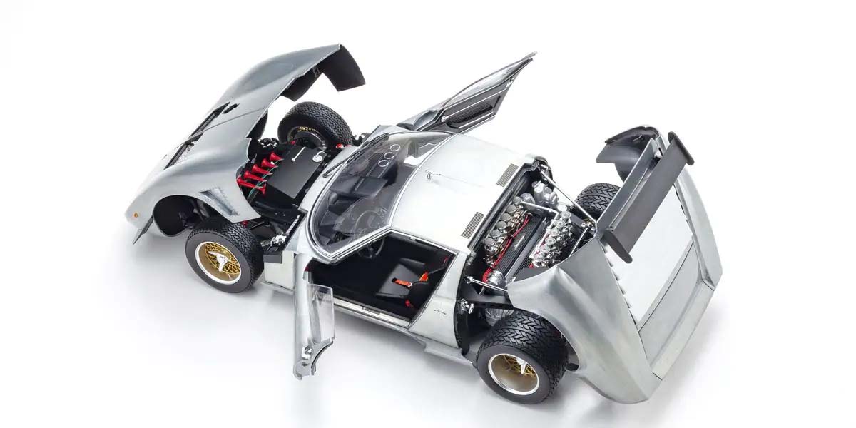 KYOSHO DIE CAST KS08625PL - Kyosho 1:12 Lamborghini Miura SVR 1970 Polished Limited