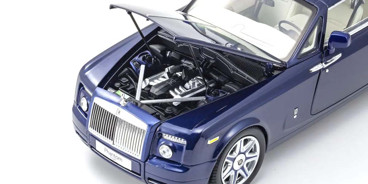 KYOSHO DIE CAST KS08862BLM - Kyosho 1:18 Rolls-Royce Phantom Coup 2008 Blue Metallic
