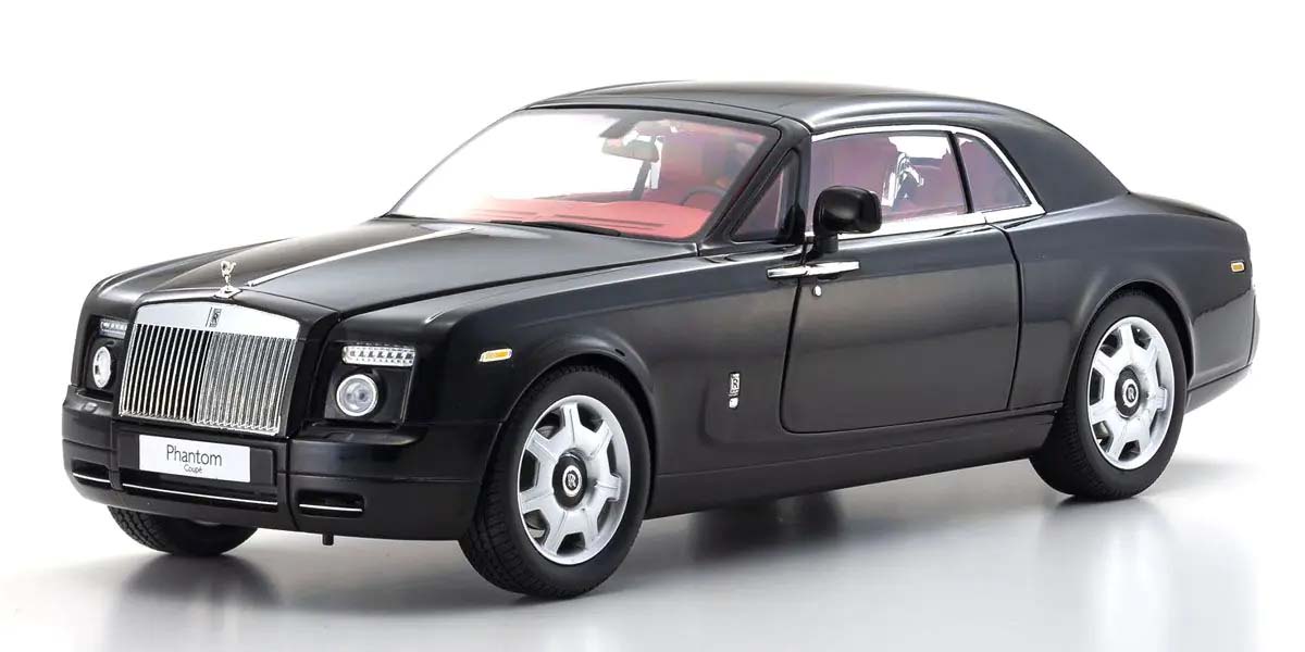 KYOSHO DIE CAST KS08862DBK - Kyosho 1:18 Rolls-Royce Phantom Coup 2008 Diamond Black