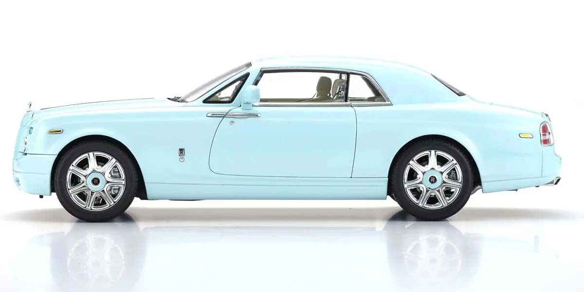 KYOSHO DIE CAST KS08862TBL - Kyosho 1:18 Rolls-Royce Phantom Coup 2008 Turquoise