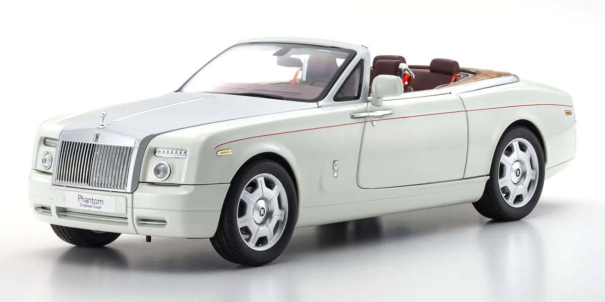 KYOSHO DIE CAST KS08871EW2 - Kyosho 1:18 Rolls-Royce Phantom Drophead Coup 2007 English White