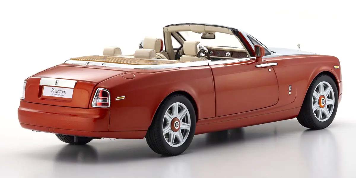 KYOSHO DIE CAST KS08871P - Kyosho 1:18 Rolls-Royce Phantom Drophead Coup 2007 Orange