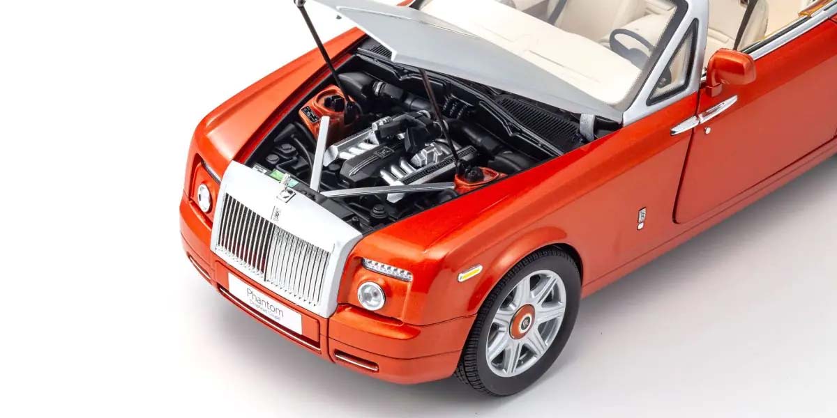 KYOSHO DIE CAST KS08871P - Kyosho 1:18 Rolls-Royce Phantom Drophead Coup 2007 Orange