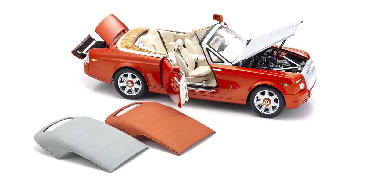KYOSHO DIE CAST KS08871P - Kyosho 1:18 Rolls-Royce Phantom Drophead Coup 2007 Orange