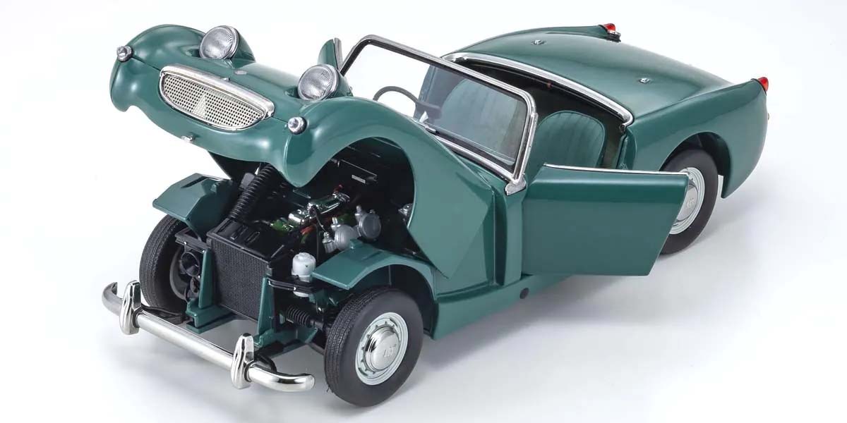 KYOSHO DIE CAST KS08953LG - Kyosho 1:18 Austin Healey Sprite 1958 Leaf Green