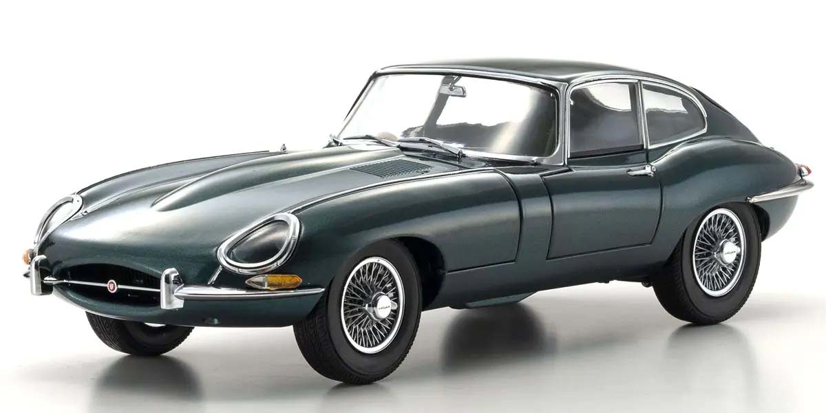KYOSHO DIE CAST KS08954DG - Kyosho 1:18 Jaguar E-Type 3.8L Coupe MK1 1961 Dark Green