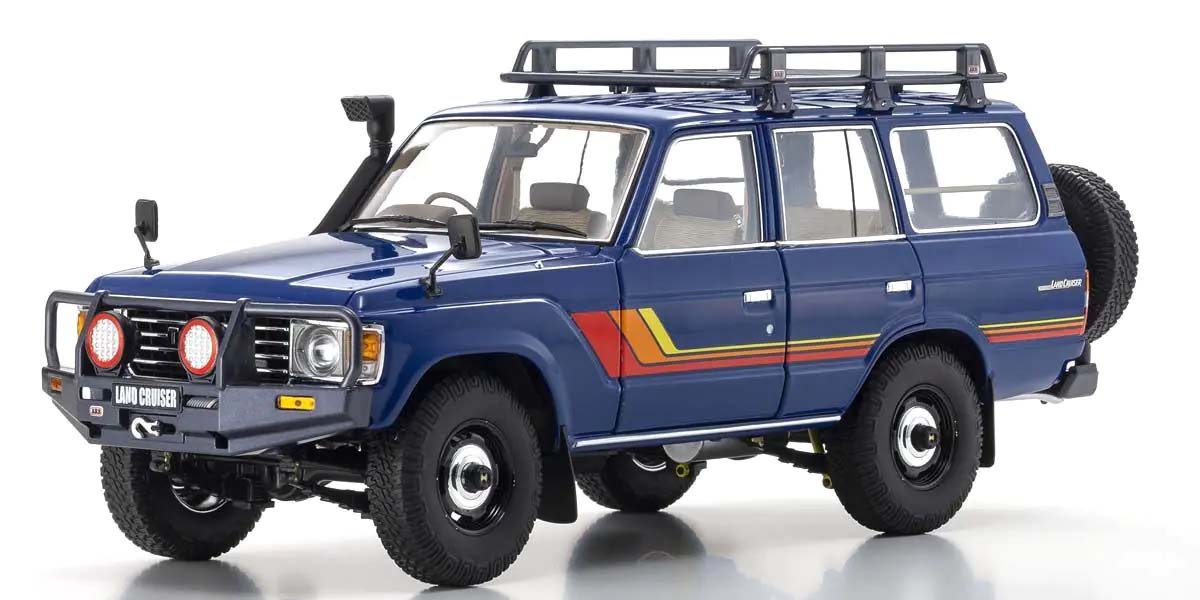 KYOSHO DIE CAST KS08956XBL - Kyosho 1:18 Toyota Land Cruiser 60 1980 Blue