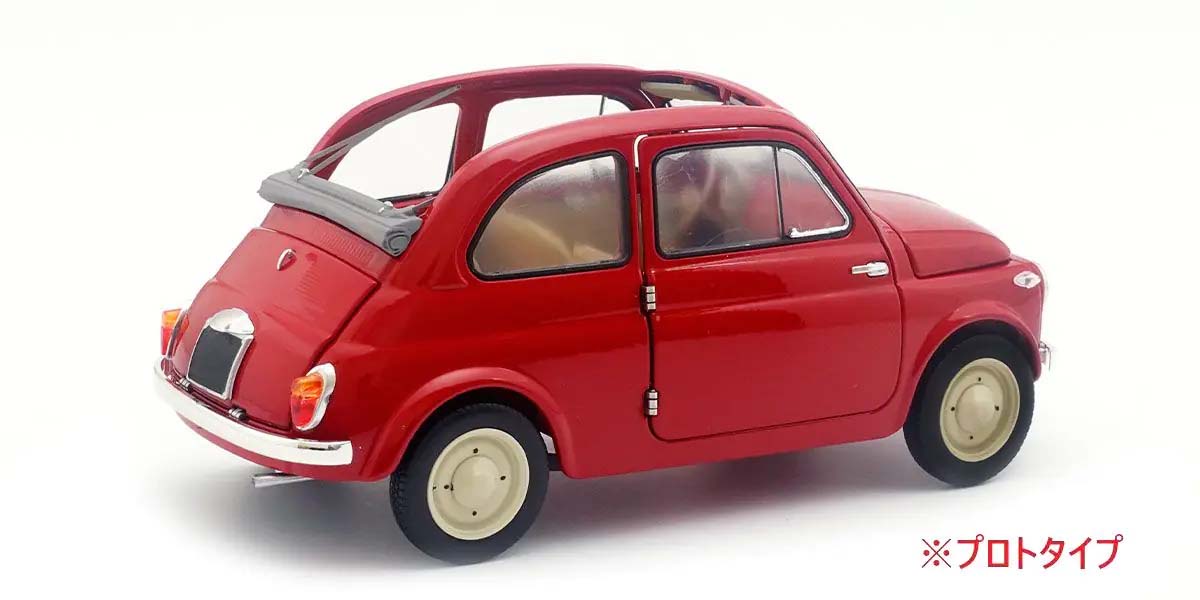 KYOSHO DIE CAST KS08966R - Kyosho 1:18 Fiat Nuova 500 Coral Red