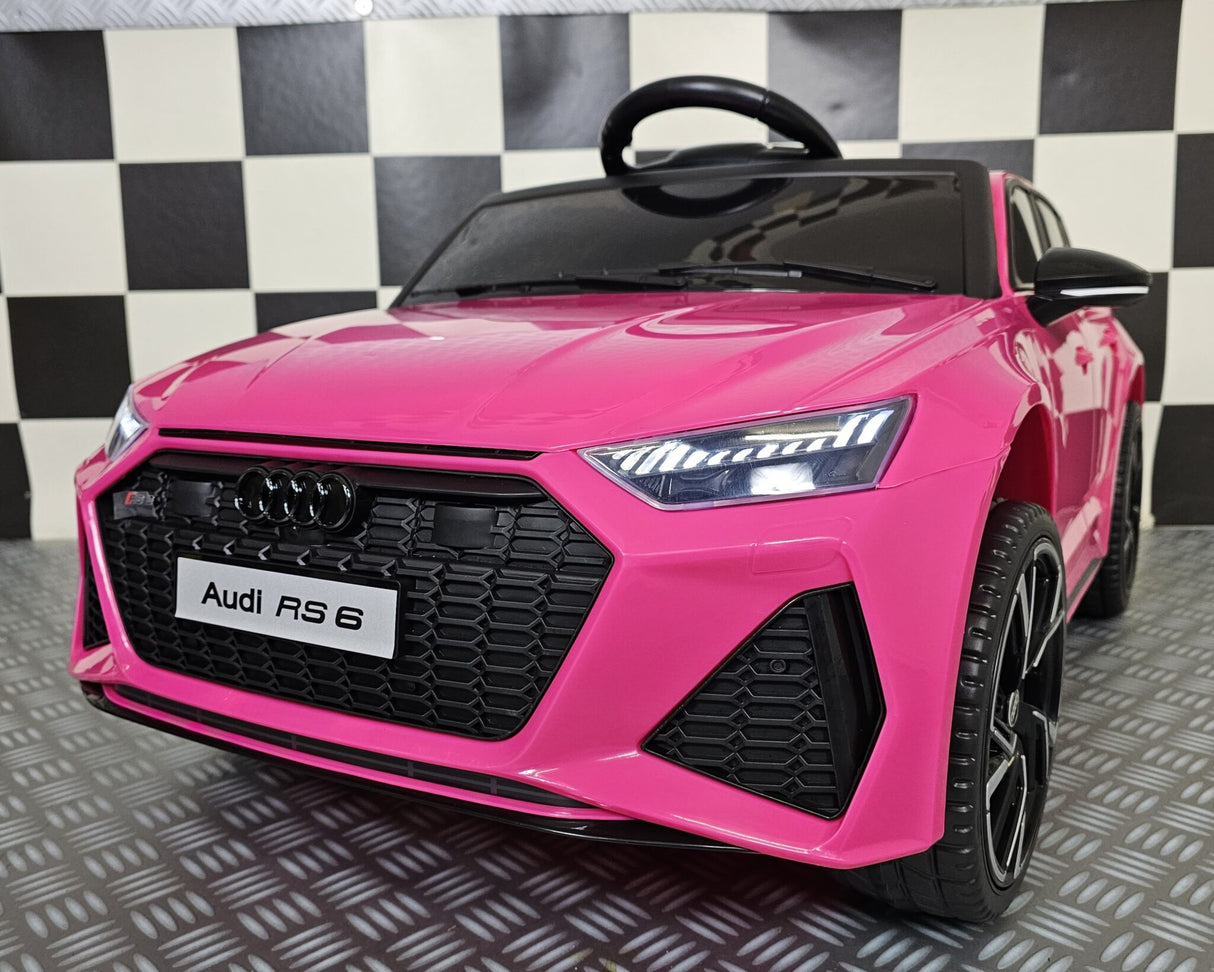 Battery children's car Audi RS6 12 volt pink