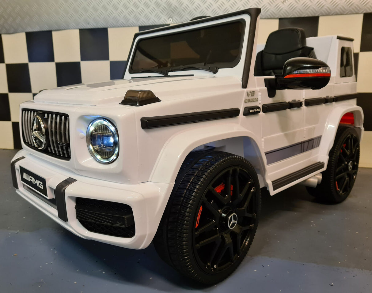 Mercedes G63 children's car 12V white with soft start 1 person