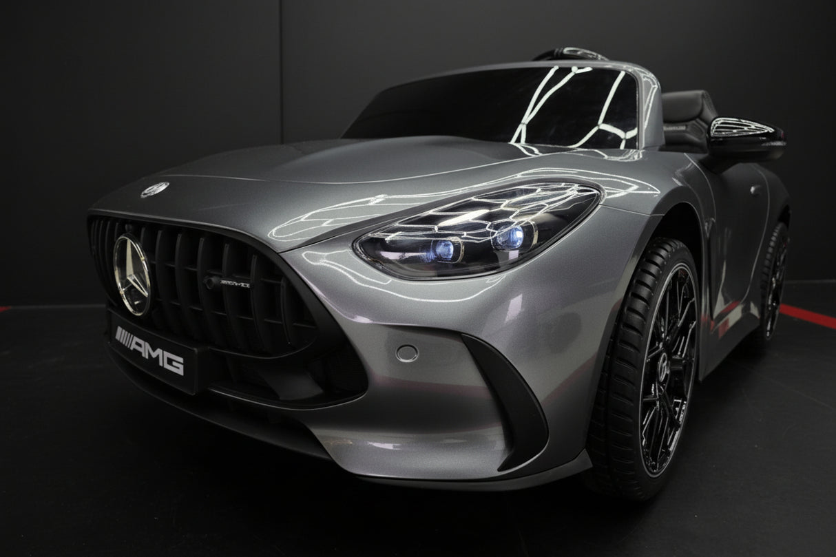 Børnebil Mercedes GT63 2-personers 24 volt metallic grå