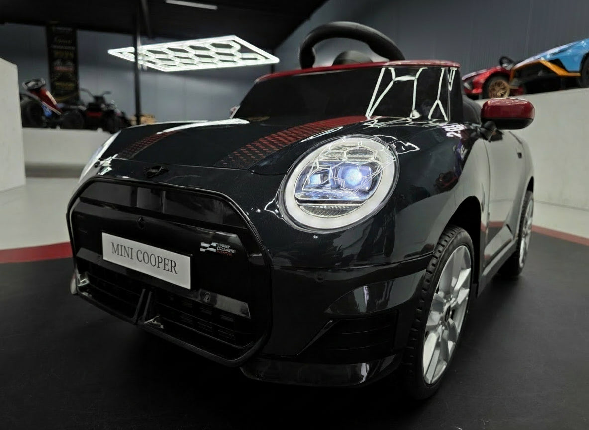 Electric children's car Mini Cooper S 12 volt metallic black