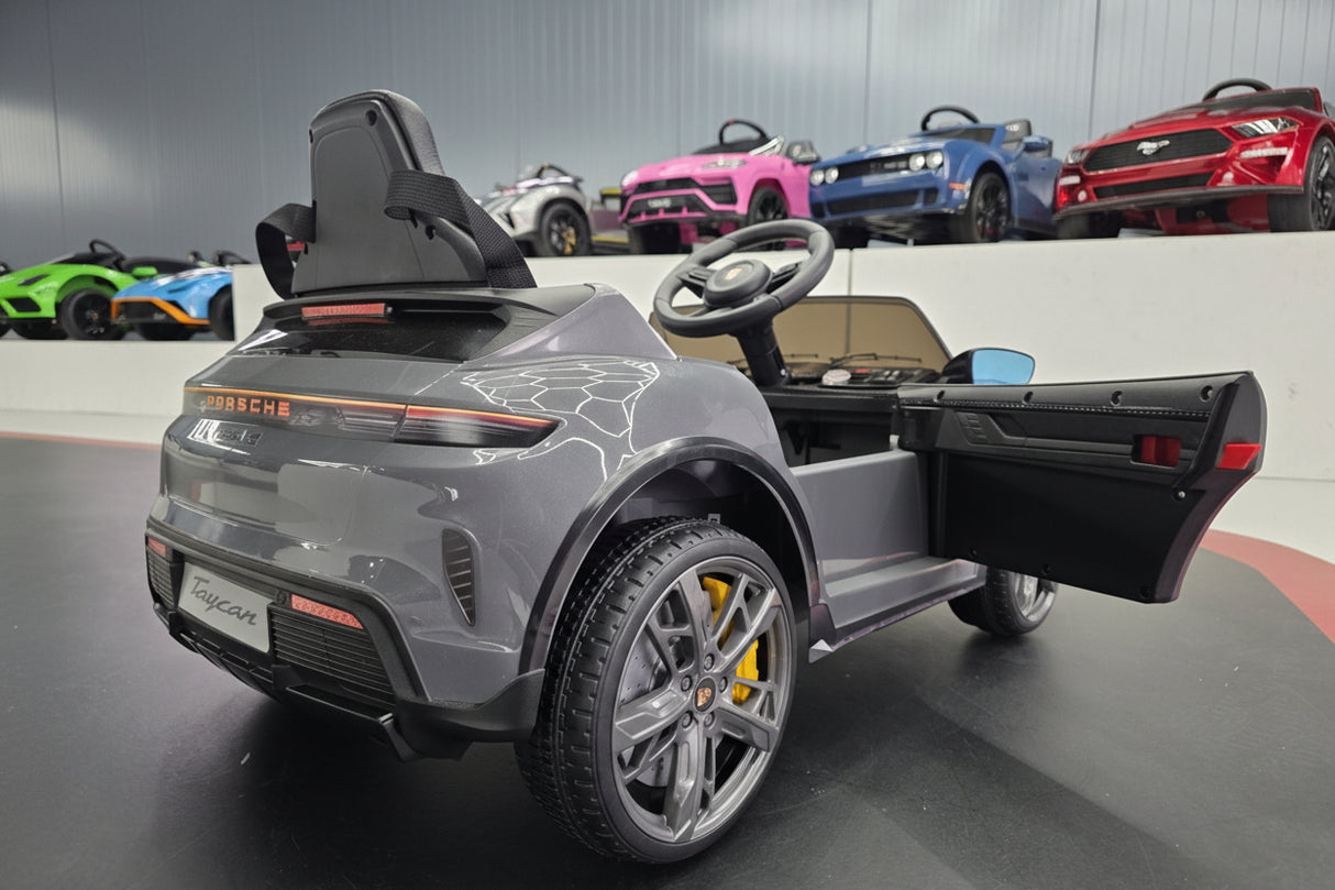 Elektrisk børnebil Porsche Taycan 1-personers 12 volt grå