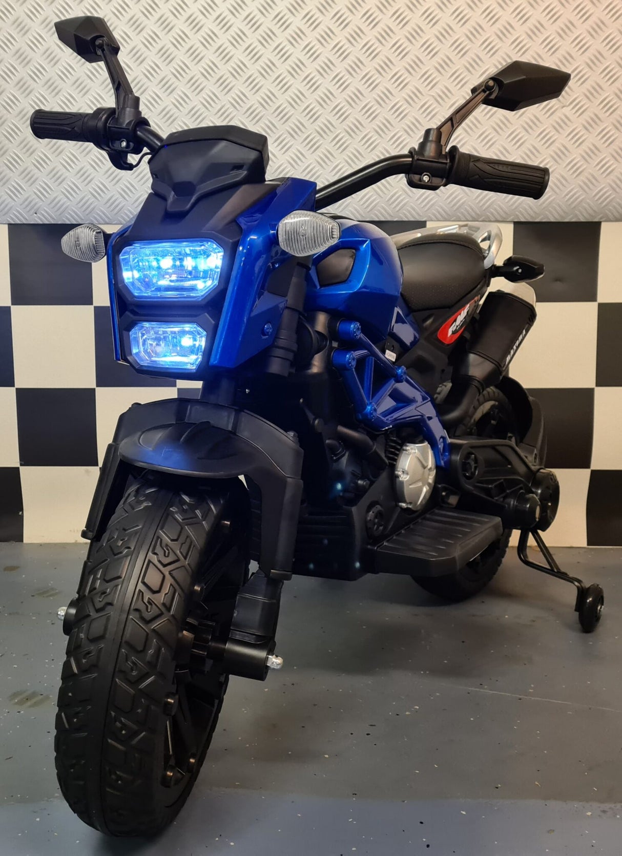 Børnemotorcykel Grom Superbike 12 volt metallic blå