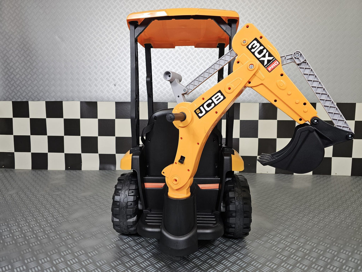 Elektrisk børnetraktor JCB Sitemaster med tag 12 volt