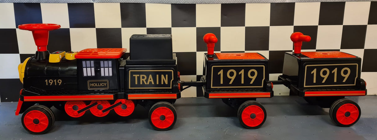 Electric children's train 12 volts with 2 wagons