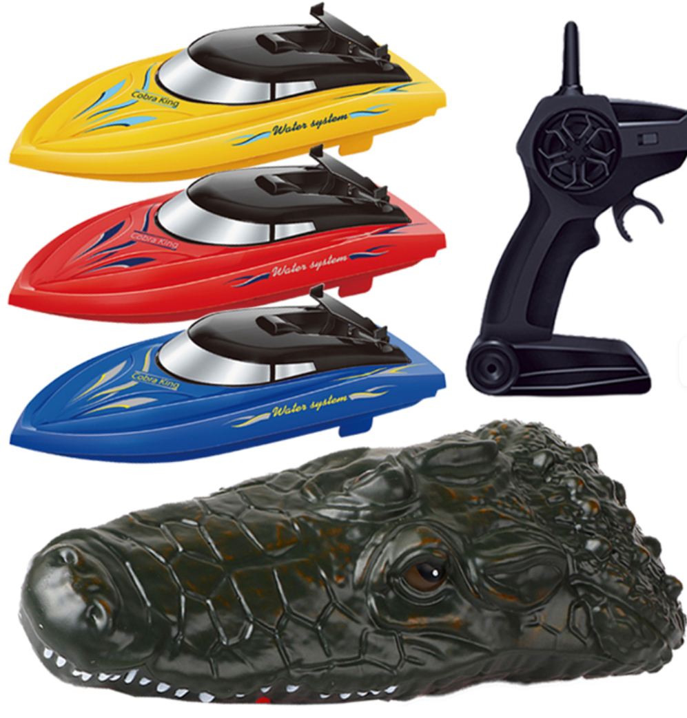 Fjernstyret krokodille-båd - skræm livet af din familie!
