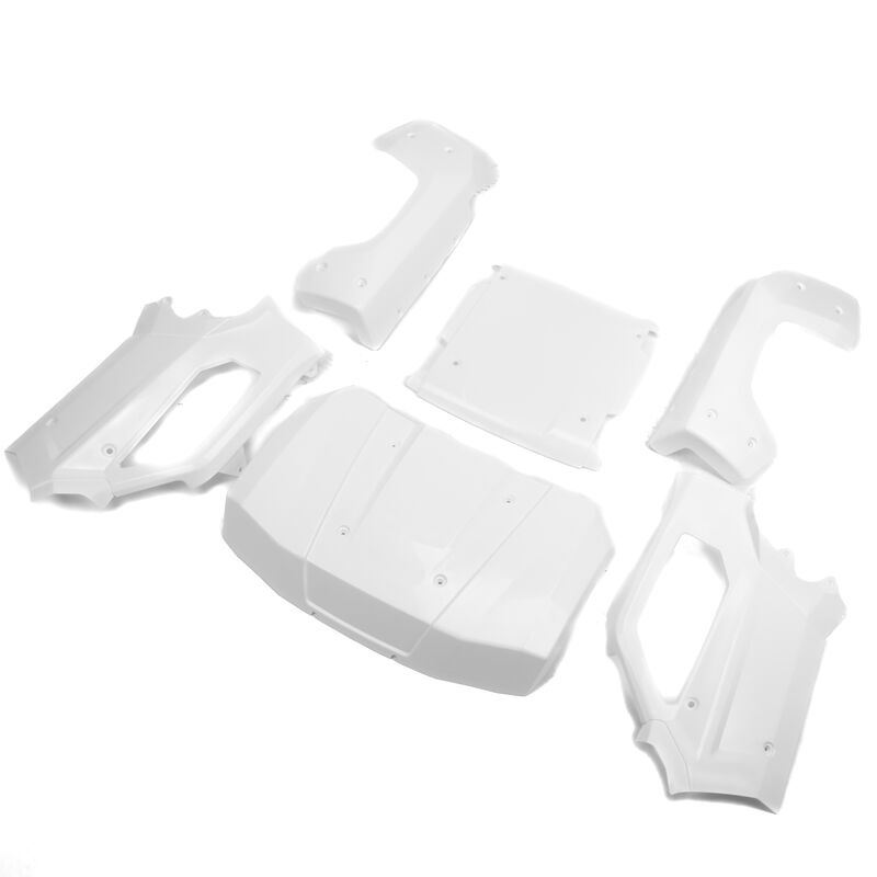 Losi Body Set Complete White: 5IVE-T 3.0