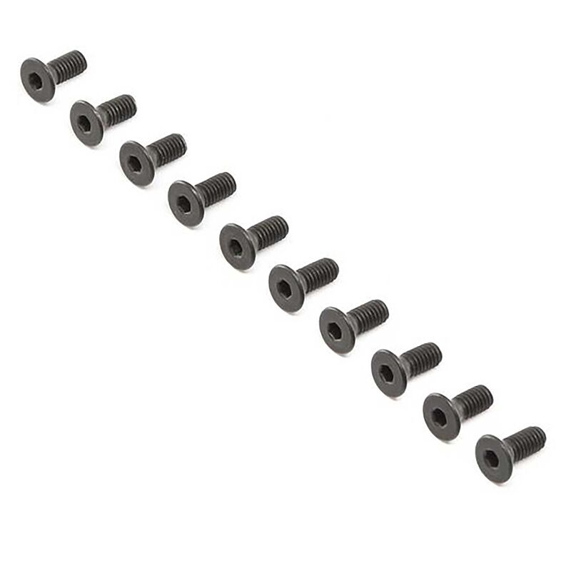 Losi Flat Head Screws M4 x 10mm STL (10)