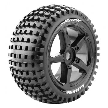 Louise RC World L-T3251SB - Tires & Wheels T-ROCK 1/8 Truggy Soft Black (2)