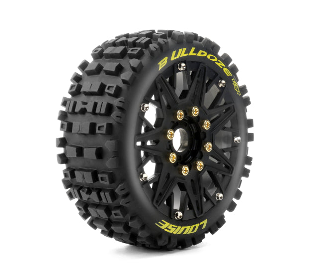 Tires & Wheels B-ULLDOZE 1/8 Buggy Soft MFT (Removable 17mm Hex 0" & 1/2" Offset) (2)