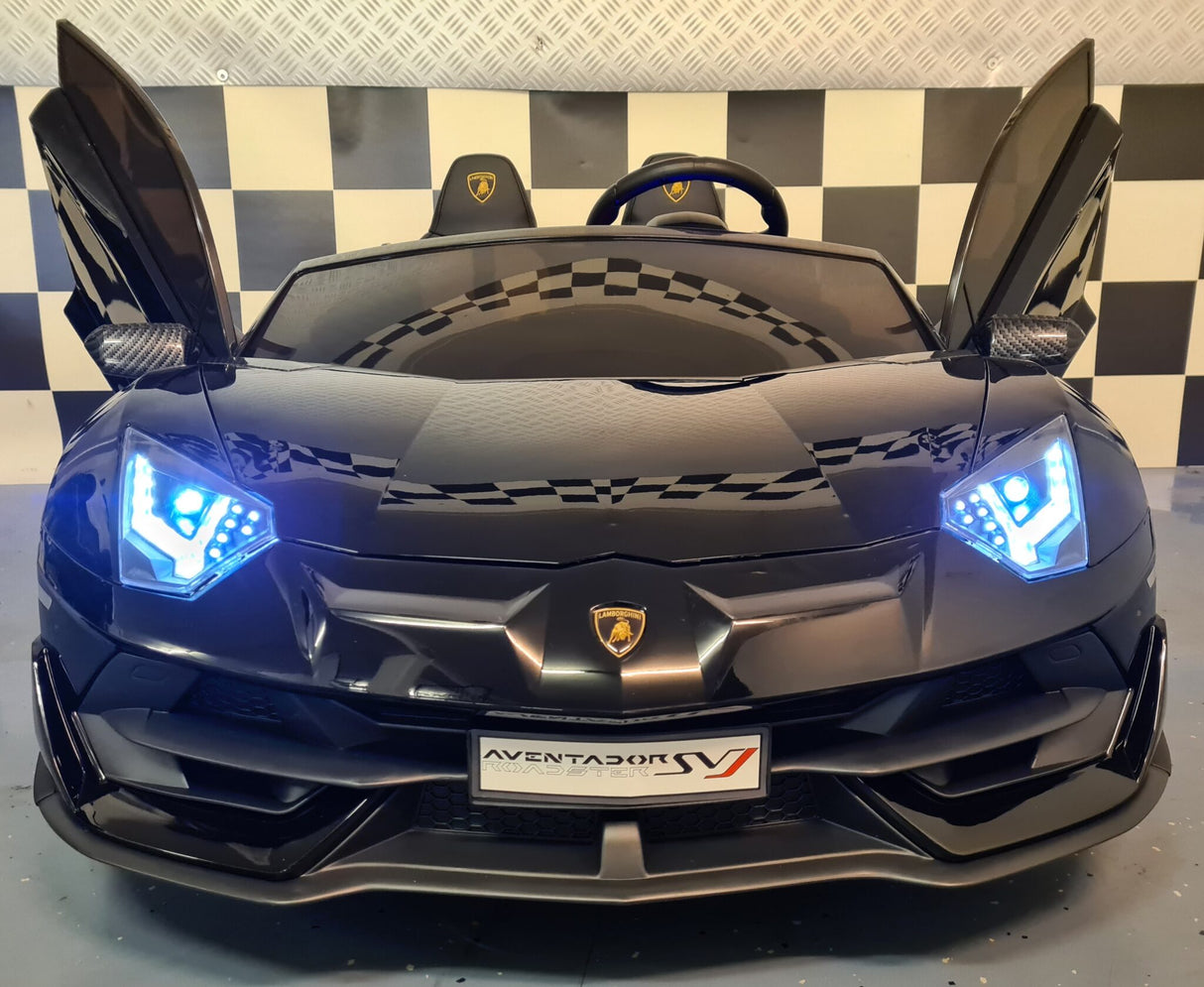 24 volt Lamborghini Aventador 2 person with drift metallic black