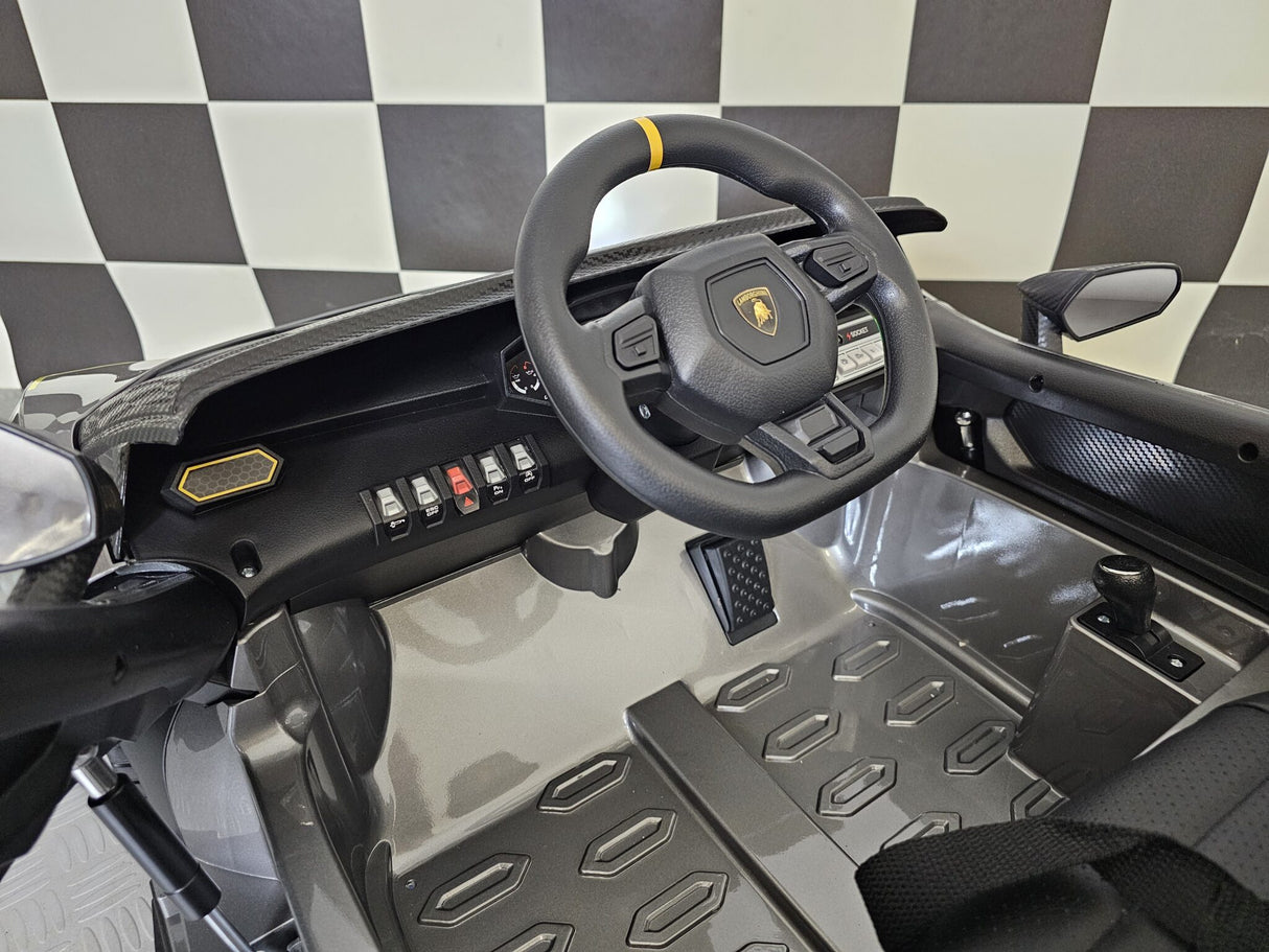 Electric children's car Lamborghini Auténtica 12 volt metallic gray