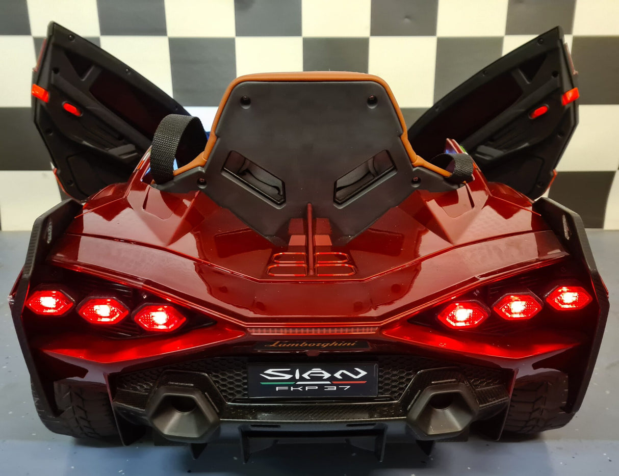 Battery Children car Lamborghini Sian 12 volts painting red