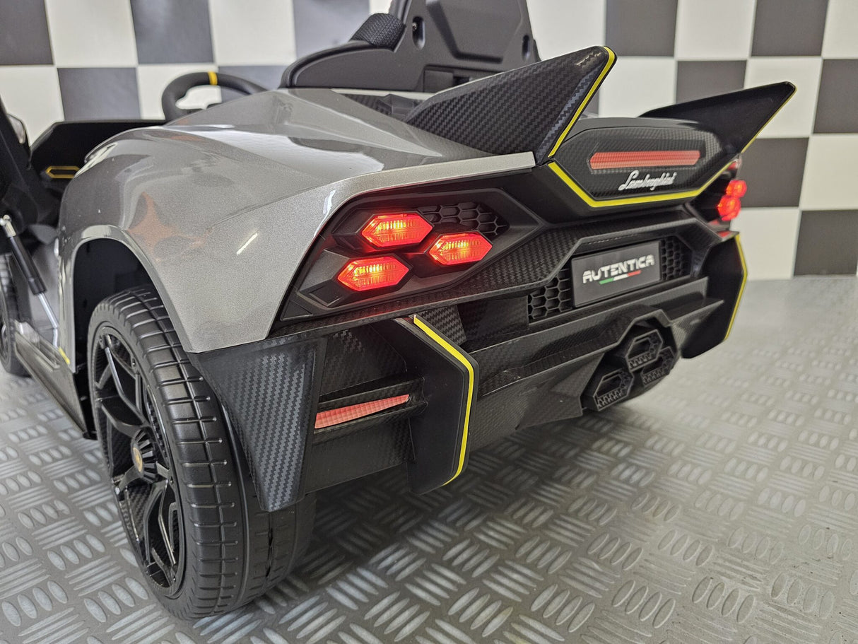 Electric children's car Lamborghini Auténtica 12 volt metallic gray