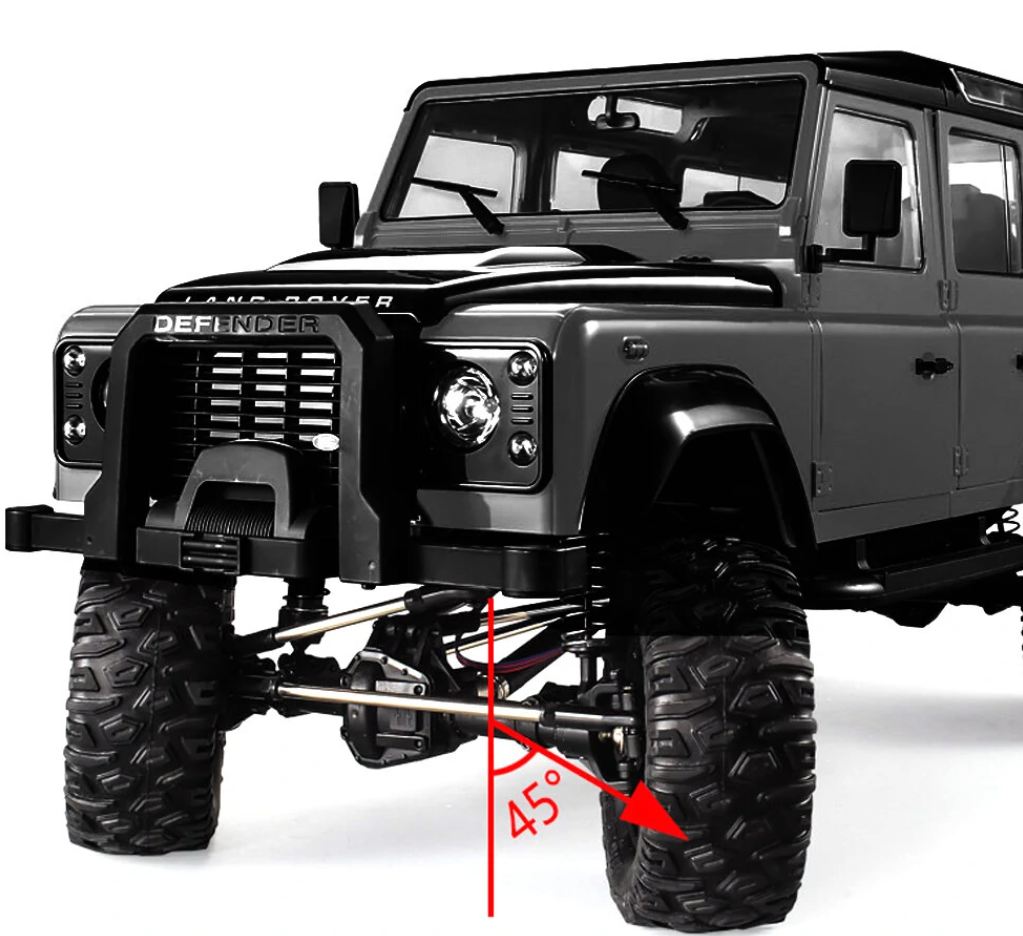 Land Rover Defender D110 4WD - 5-dørs højt detaljeret 1:8 crawler