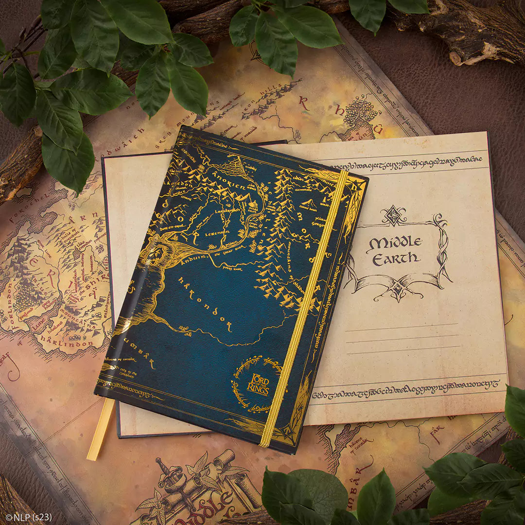 Hard cover notebook Middle Earth map - The Lord of the Rings