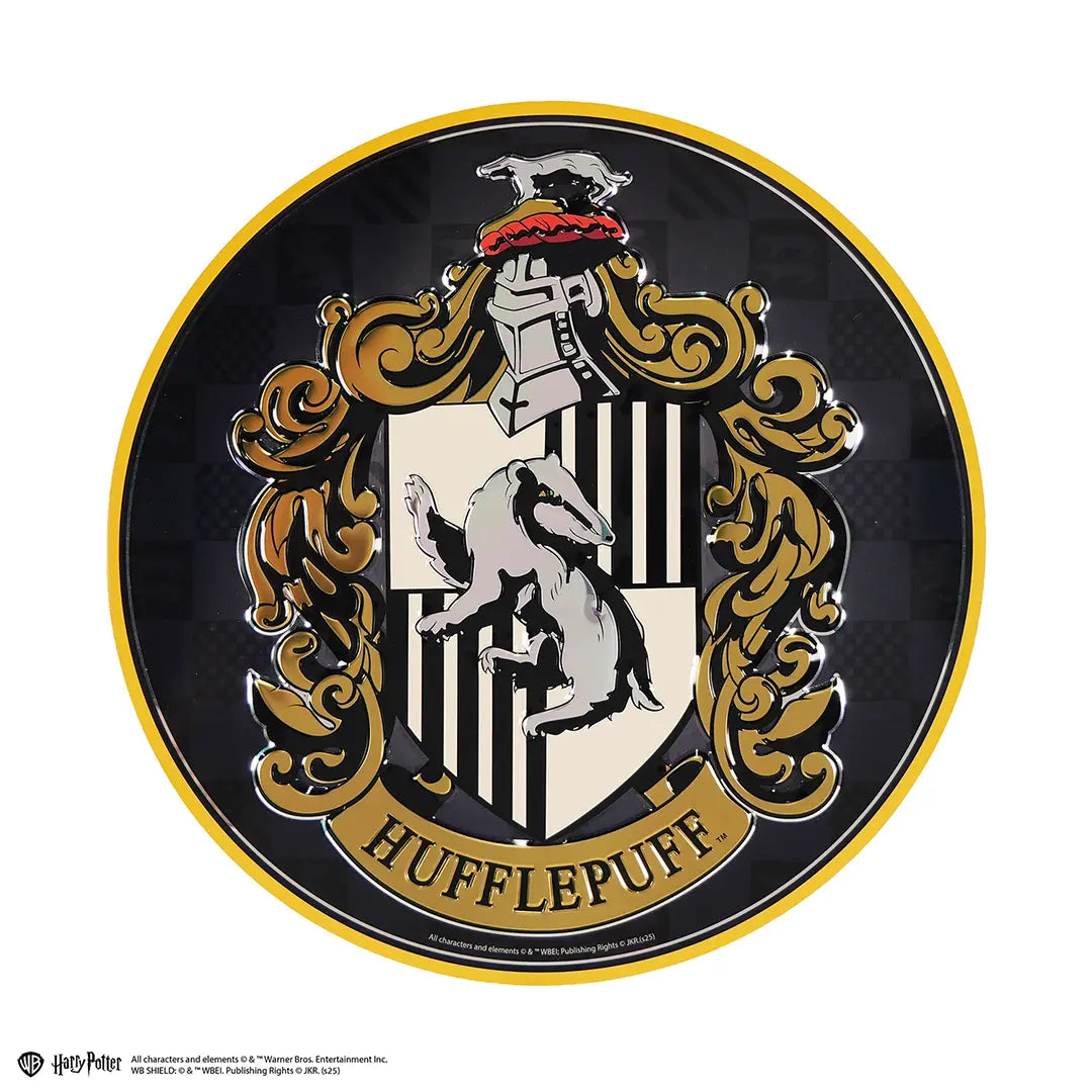 Round aluminium plate Hufflepuff - Harry Potter