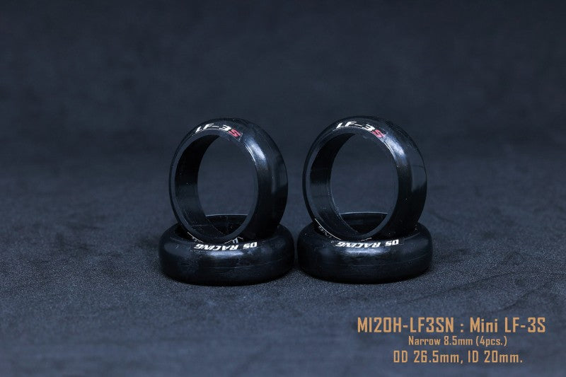 DS Racing MI20H-LF3SN - LF3S 8.5 Drift Tire Set for 1:28 Mini-Z (4)